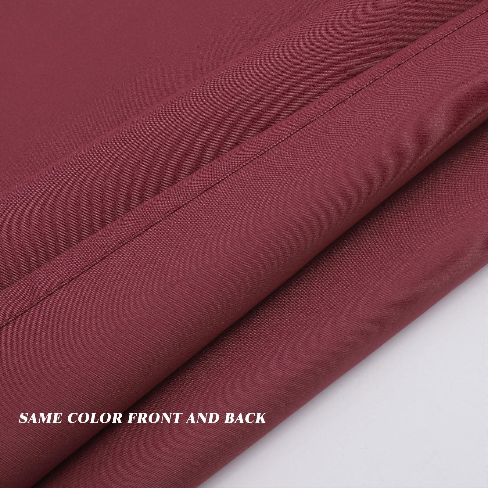 ABBRIGE ABBRIGE Extra Long Blackout Curtains - 72 to 240 Inch Long Total Blackout Tall Curtains - 2 Story Extra Long Window Floor to High Ceiling Drapes for Living Room Bedroom(1 Panel,Wine,52"x204")