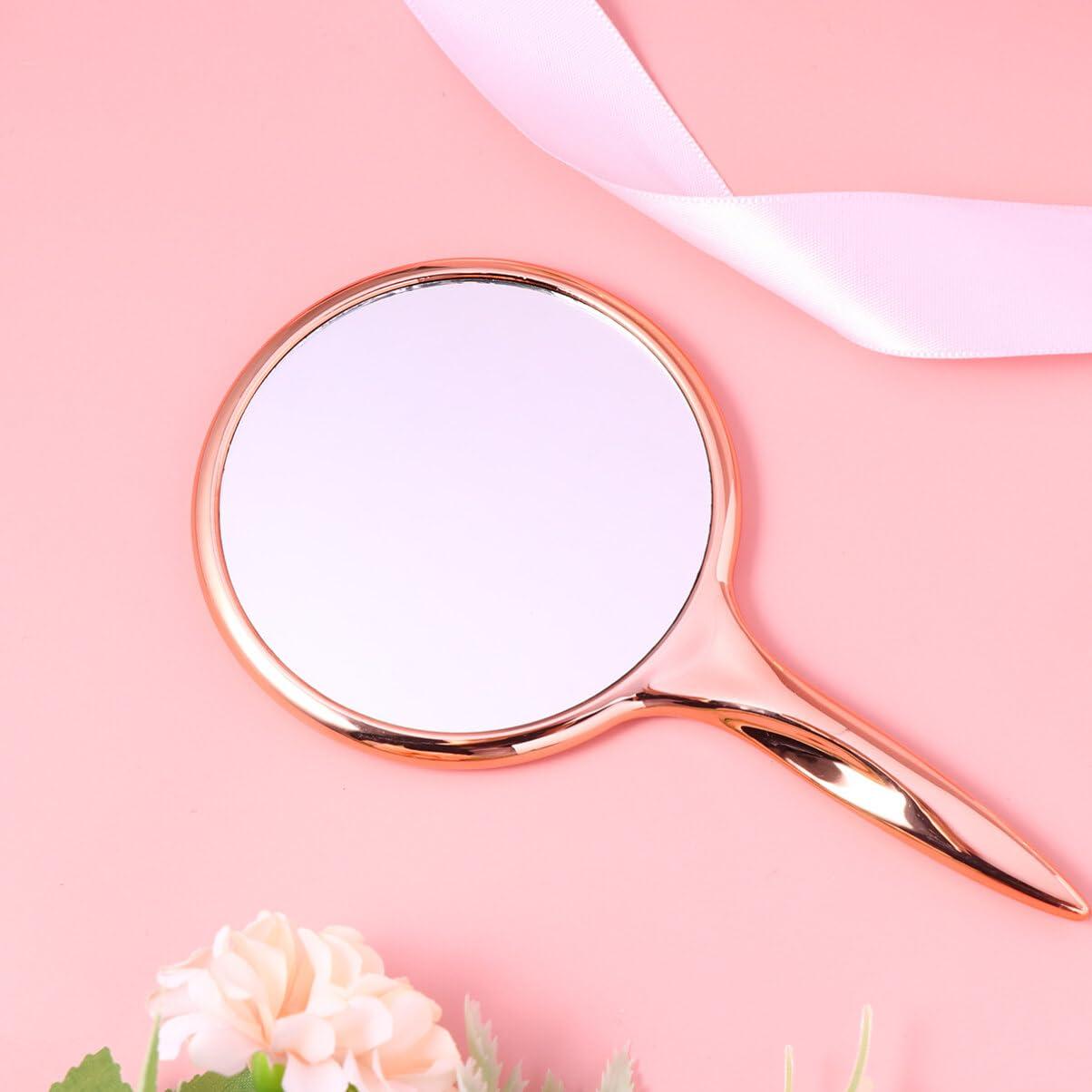 SOLUSTRE SOLUSTRE Handheld Vanity Mirror Compact Hand Mirrors with Handle Beauty Mirrors Hairdressing Hand Mirror Pocket Mirror Small Handheld Mirror Makeup Mirror Small Mirror Travel Portable