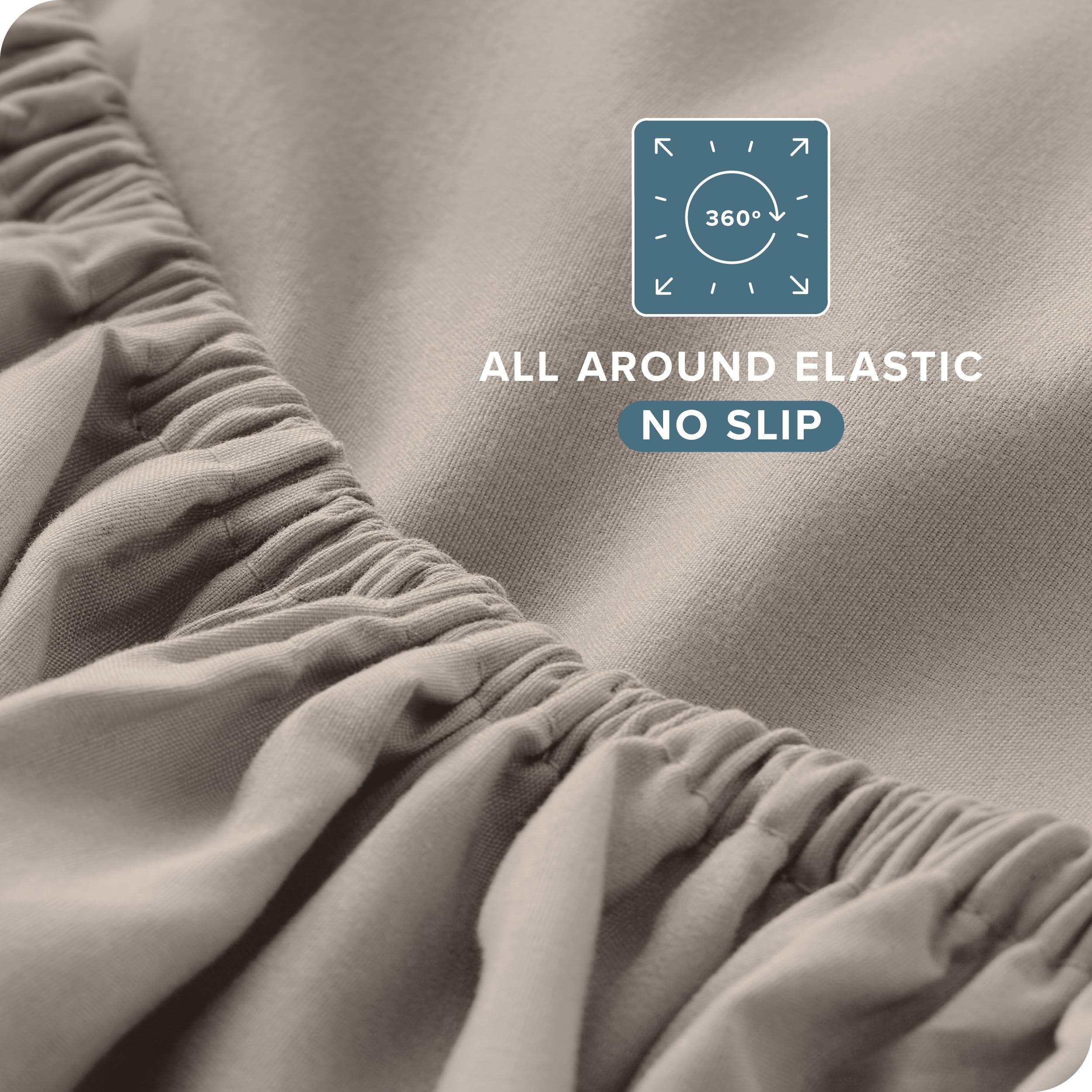 Bare Home Bare Home California King Sheet Set - 1800 Ultra-Soft Microfiber Cal King Bed Sheets - Double Brushed - Deep Pockets - Easy Fit - 4 Piece Set - Bed Sheets (California King, Khaki)