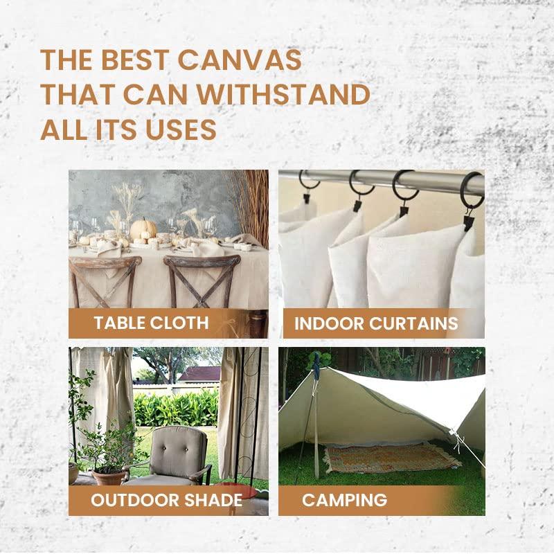 Corporate Hills Canvas Painters Drop Cloth (Size 6 x 9 Feet - Pack of 2) - Pure Cotton Paint Drop Cloth for Painting, Curtains, Furniture & Floor Protection - All Purpose Thick Canvas tarp with Double Stitched Edges