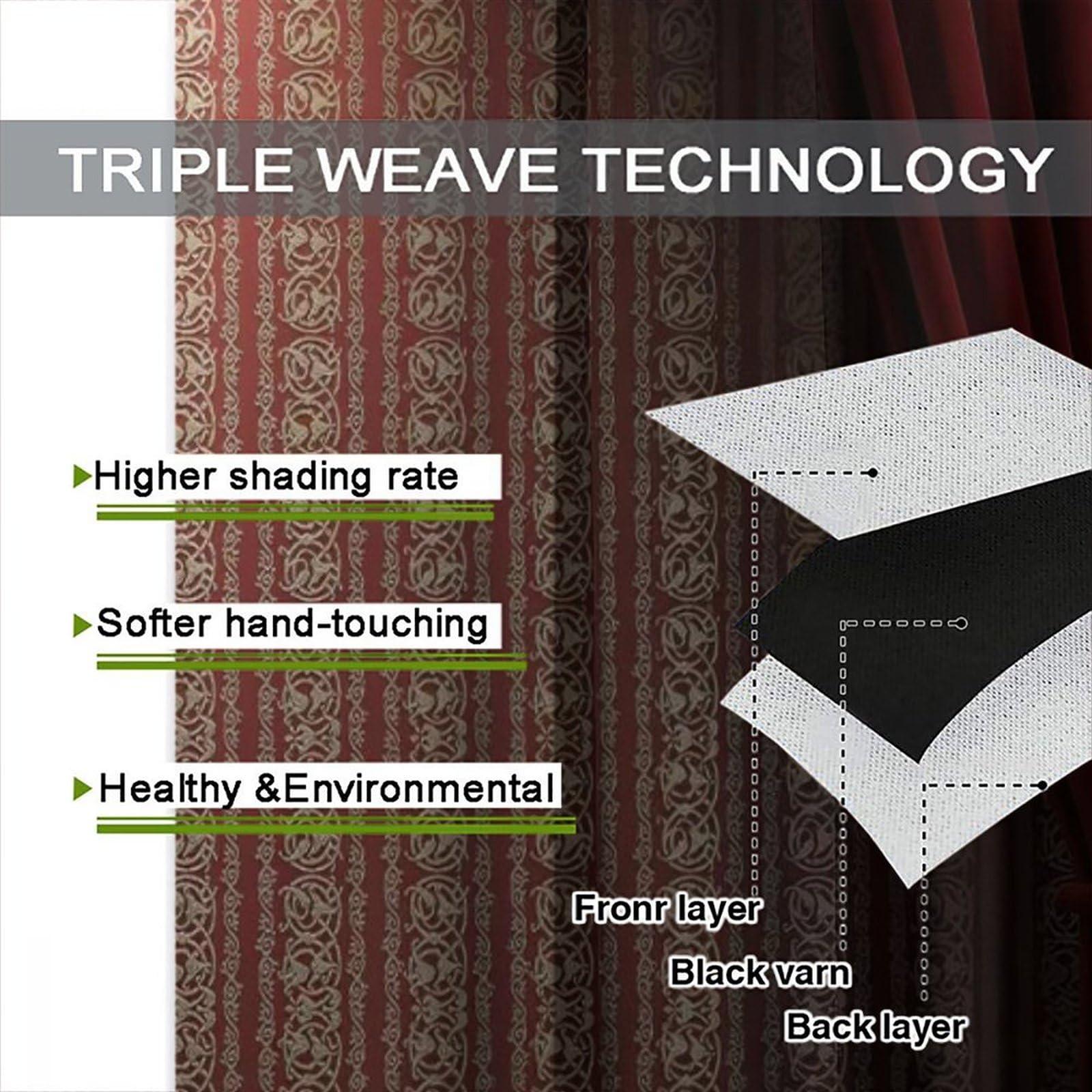 gaoyaqing Theatre Curtains, Show Stage with Classic Curtains Wooden Plank Floors Digital Illustration Curtains Print, Living Room Bedroom Window Drapes 2 Panel Set Room Blackout Decorative 63x63in