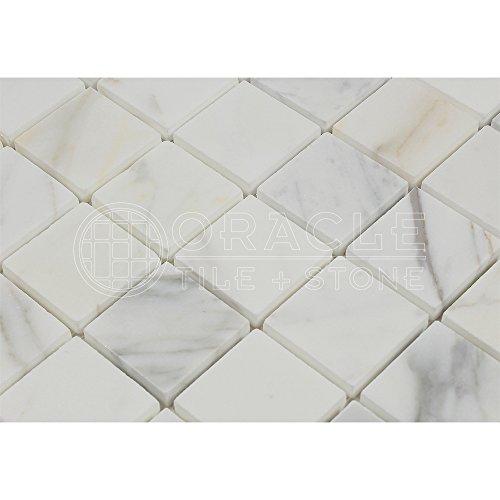 Oracle Tile & Stone Calacatta Gold (Italian Calcutta) Marble 2 X 2 Mosaic Tile, Honed