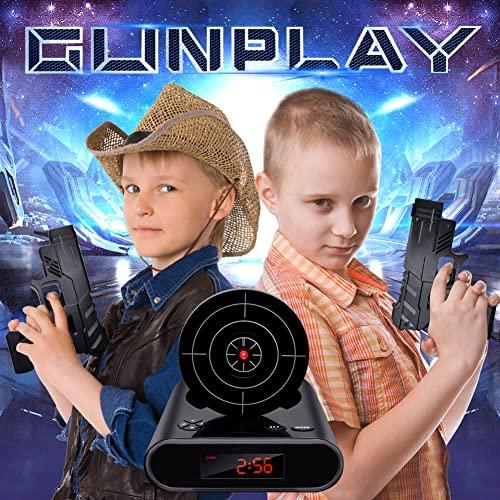 EC VISION EC VISION Lock N' Load Gun Alarm Clock/Target Alarm Clock/Creative Clock - Black