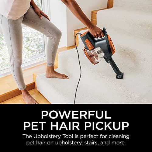 Shark Shark HV302 Rocket Pet Corded Stick Vacuum, Lightweight with Swivel Steering for Carpets & Hard Floors, Converts to Hand Vacuum, Includes Crevice Tool, Pet Multi-Tool & Precision Duster, Orange