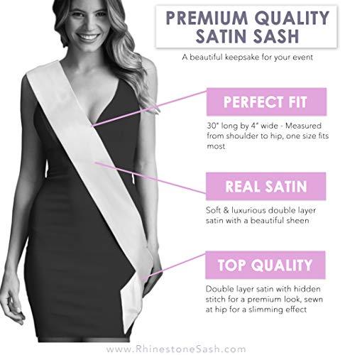 RhinestoneSash 30th Birthday Decorations Pink Sash - Crystal Rhinestone I'm 30 Bitches! Premium Satin Sash - 30th Birthday Party Gifts For Women - Pink