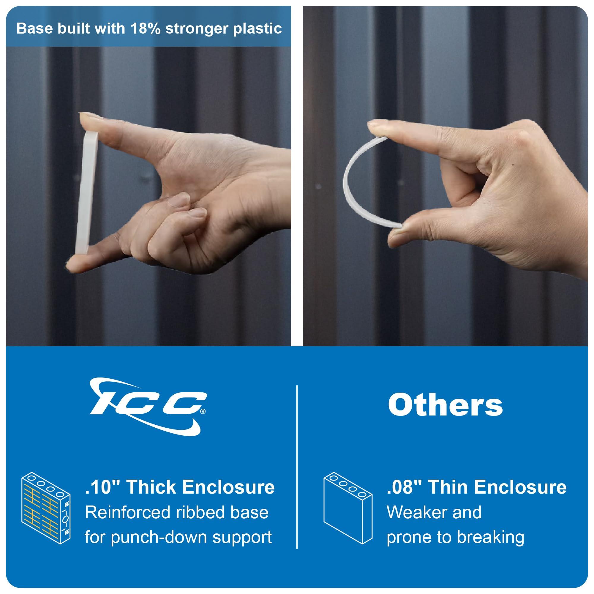 ICC ICC 14 Plastic Structured Wiring Enclosure, Media Enclosure with Cable Wall Cover, Cable Management Box for Distribution of Networking Services, UL Listed TAA Compliant, ICRESDP14E