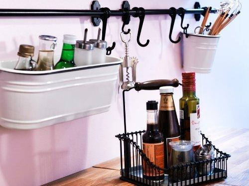 Ikea Ikea Steel Wire Basket with Handle 102.381.48, 7.75-inch, Black