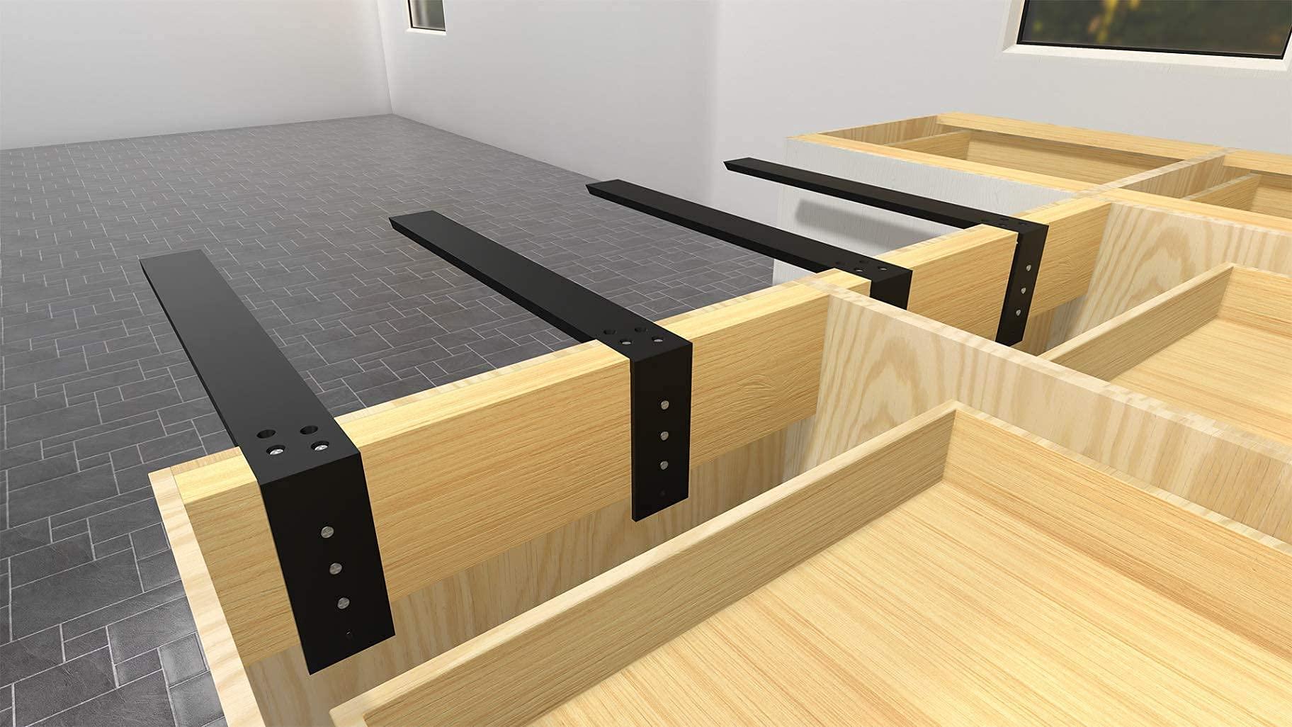 The Original Granite Bracket Solid Heavy Duty Steel Countertop Support Bracket, 1 Count, 10 inch, Angle L-Brackets for Shelves, DIY Projects, Made with American Steel, Hardware Included by Original Granite Bracket