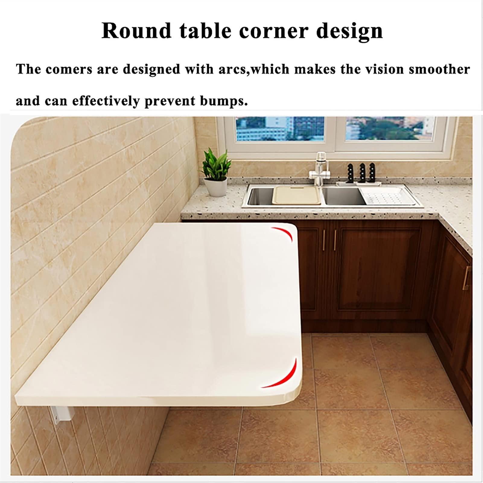 WXZX Folding Wall-Mounted Drop-Leaf Table,Wall Mounted Dining Table,Wall Mounted Heavy Duty Folding Wall Table Computer Desk,Wall Mounted Desk,for Small Space, (Multiple Sizes)