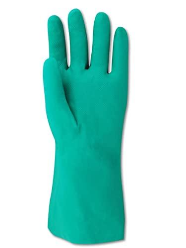 MAGID MAGID EW2-11 Comfort Flex EW2 Embossed Finish Nitrile Gloves, Large, Green , 11 (Pack of 12)