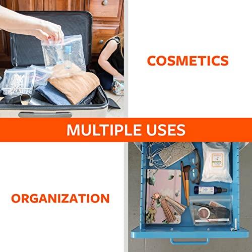 Full Circle Full Circle Ziptuck Reusable Travel Bag Set – 1 Mini Bag and 1 Travel Bag - Multi-Use Leak-Free Travel Storage Bags – BPA-Free, Food-Safe & Reusable, Clear