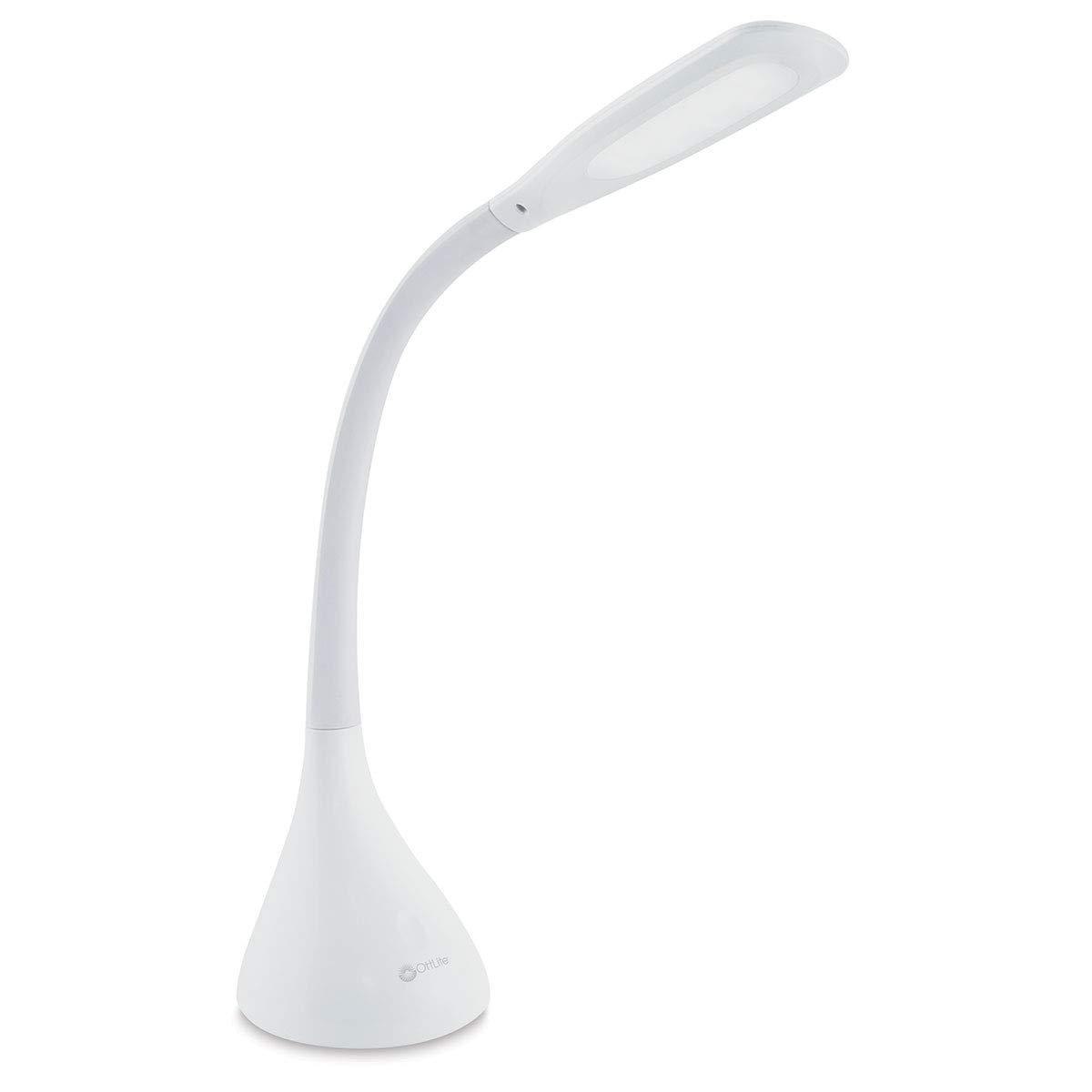 OttLite OttLite Creative Curves LED Desk Lamp with Adjustable Neck - Dimmable with 4 Brightness Settings & Energy Efficient Natural Daylight LEDs for Home Office, Computer Desk, & Dorms