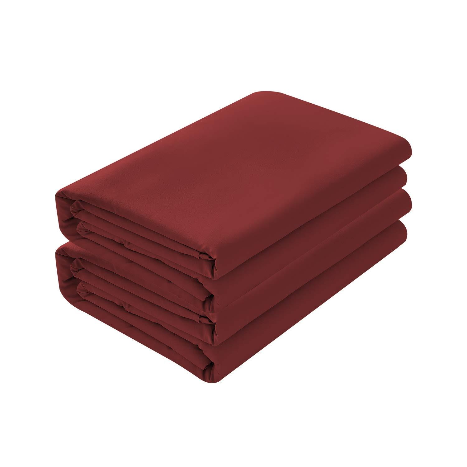 CottonFly Split Top King Sheets Set for Adjustable Bed - 800 Threat Count 5PC Bed Sheet Set 100% Cotton Split King, Burgundy, Sateen Weave, 14\'\' Deep Pocket
