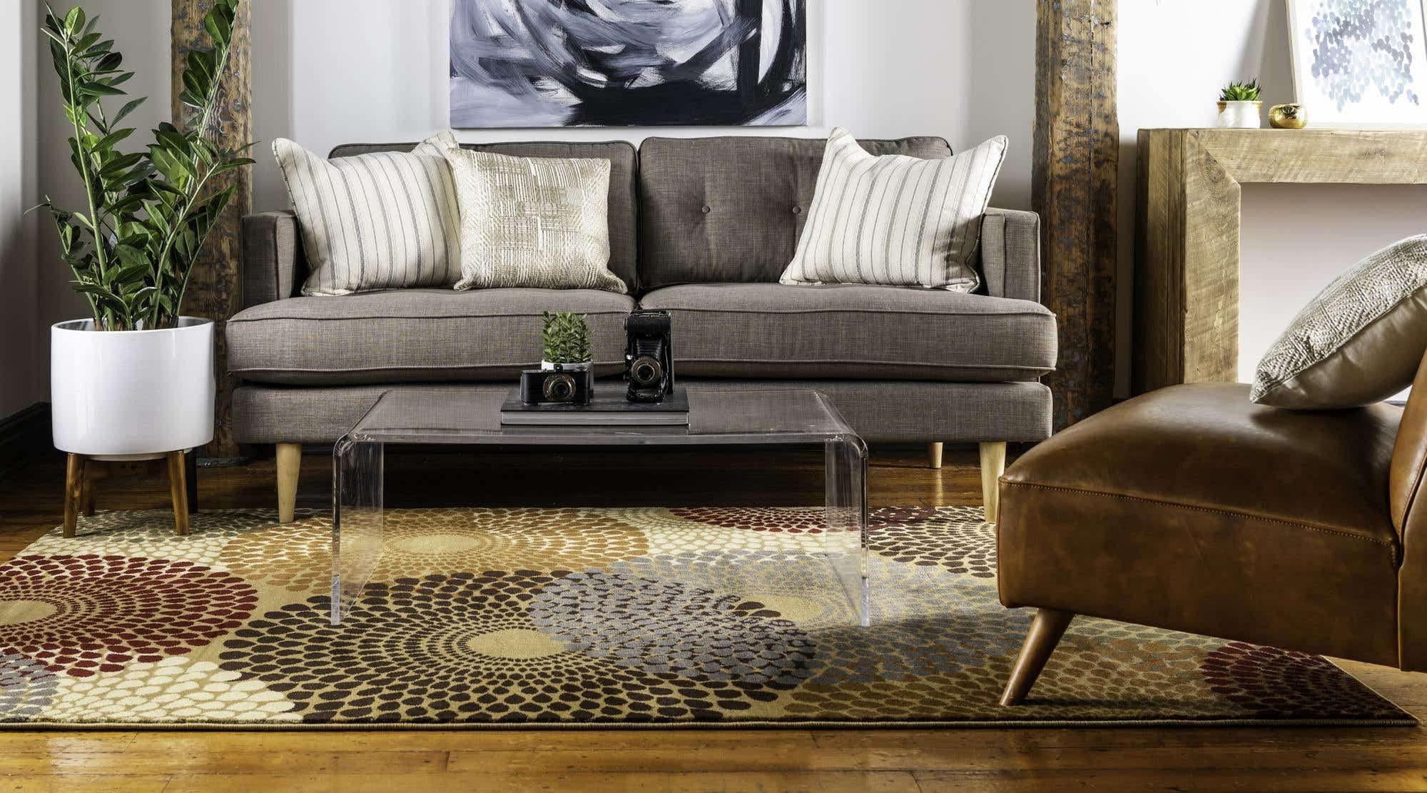 Rugs.com Rugs.com Cafe Collection Rug 7' x 10' Beige Medium Rug Perfect for Bedrooms, Dining Rooms, Living Rooms