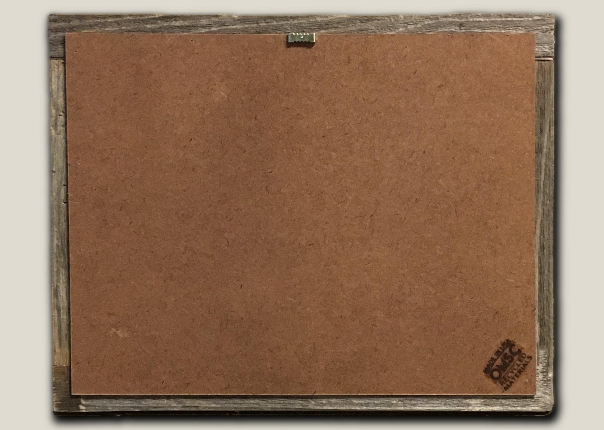 Northwest Art Mall Lake Hiwassee North Carolina Metal Print on Reclaimed Barn Wood from Illustration by Lakebound 11.5" x 17.5"