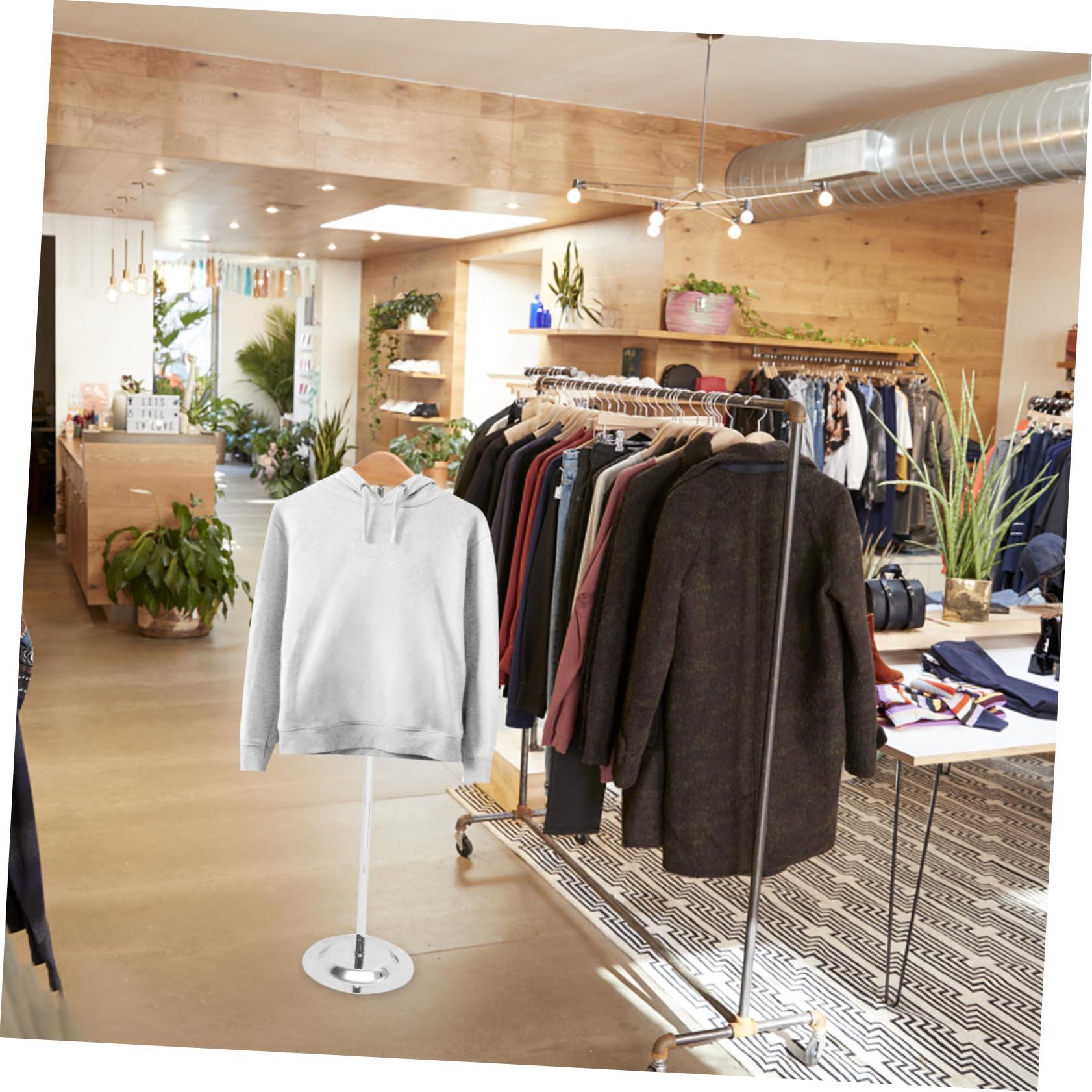 KOMBIUDA KOMBIUDA Adjustable T-Shirt Display Rack Coated Hanger Stand 46.5-79cm Height Fashion Retail Display