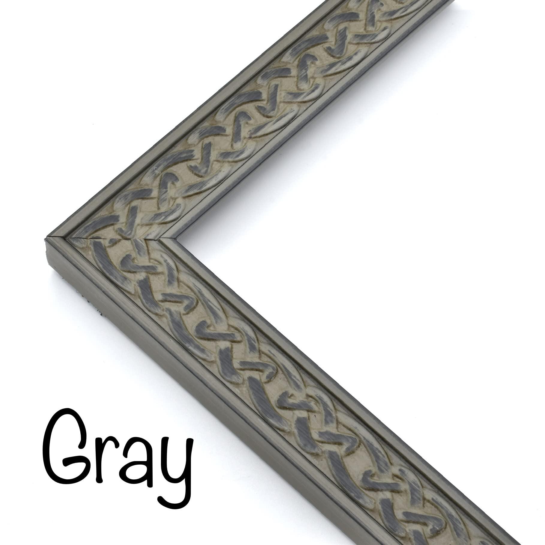 The Modern Wall Framing Co. Rustic Celtic Picture Frame, Handcrafted Irish Inspired Custom Frames For Wall Art Posters, Personalized Photo Frame, Solid Wood Frame With Premium Acrylic Cover (10 x 20, White)