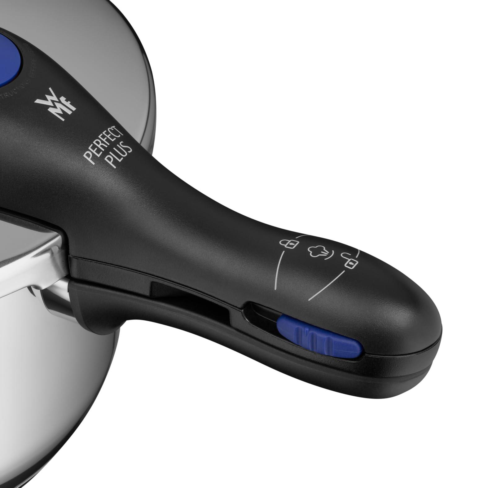 WMF WMF Perfect Plus Quick Cooker Diameter 22 cm Diameter of 6 Litres and a Half with Flame Protection Cromargan Stainless Steel for Induction