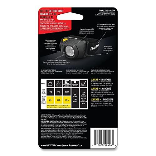 Rayovac Rayovac DIYHL3AAAB Virtually Indestructible LED Headlight 3 AAA Black