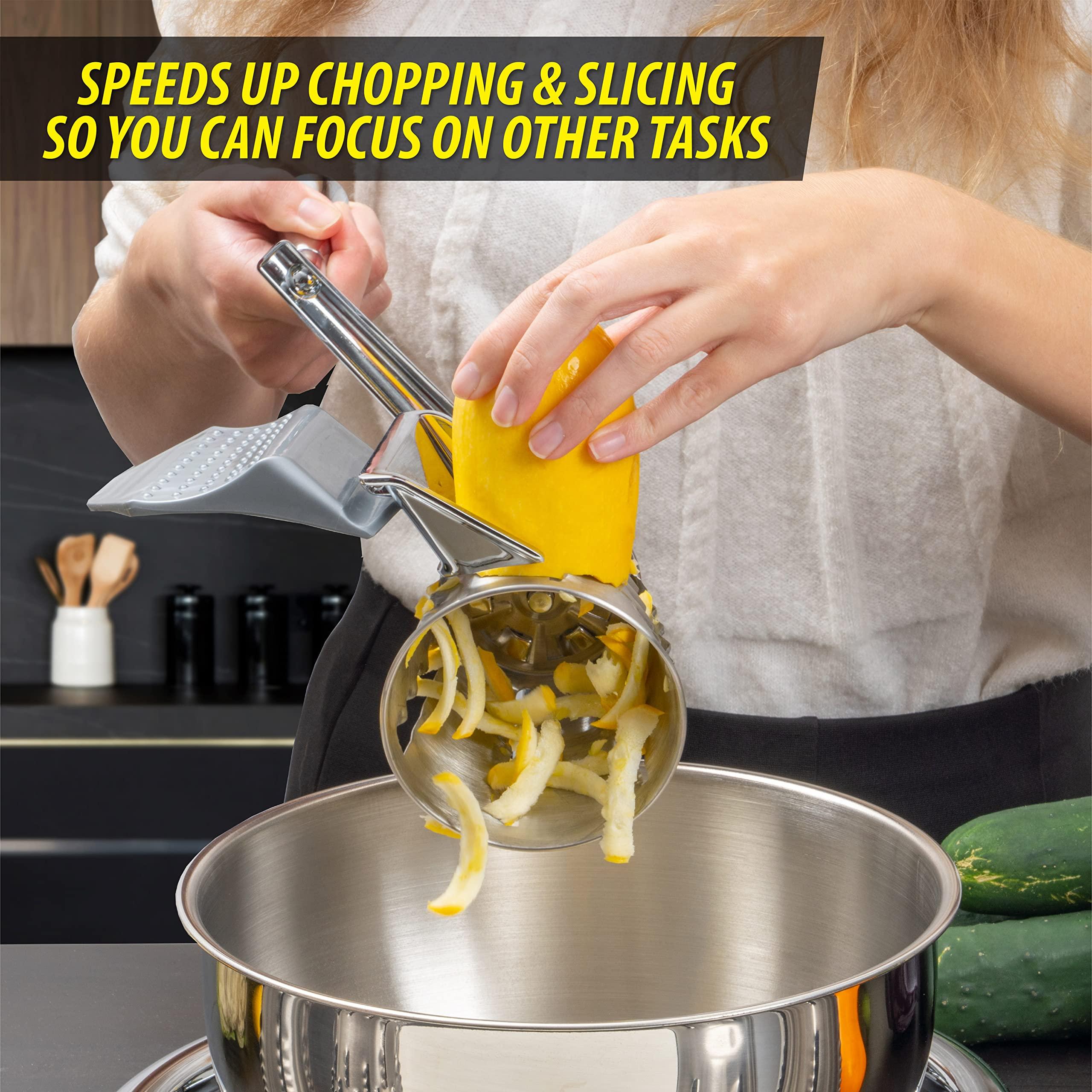 Maxam Maxam Vegetable Chopper, Dynamic Food Processor with Stainless-Steel Shredders With 5 Quart Mixing Bowl