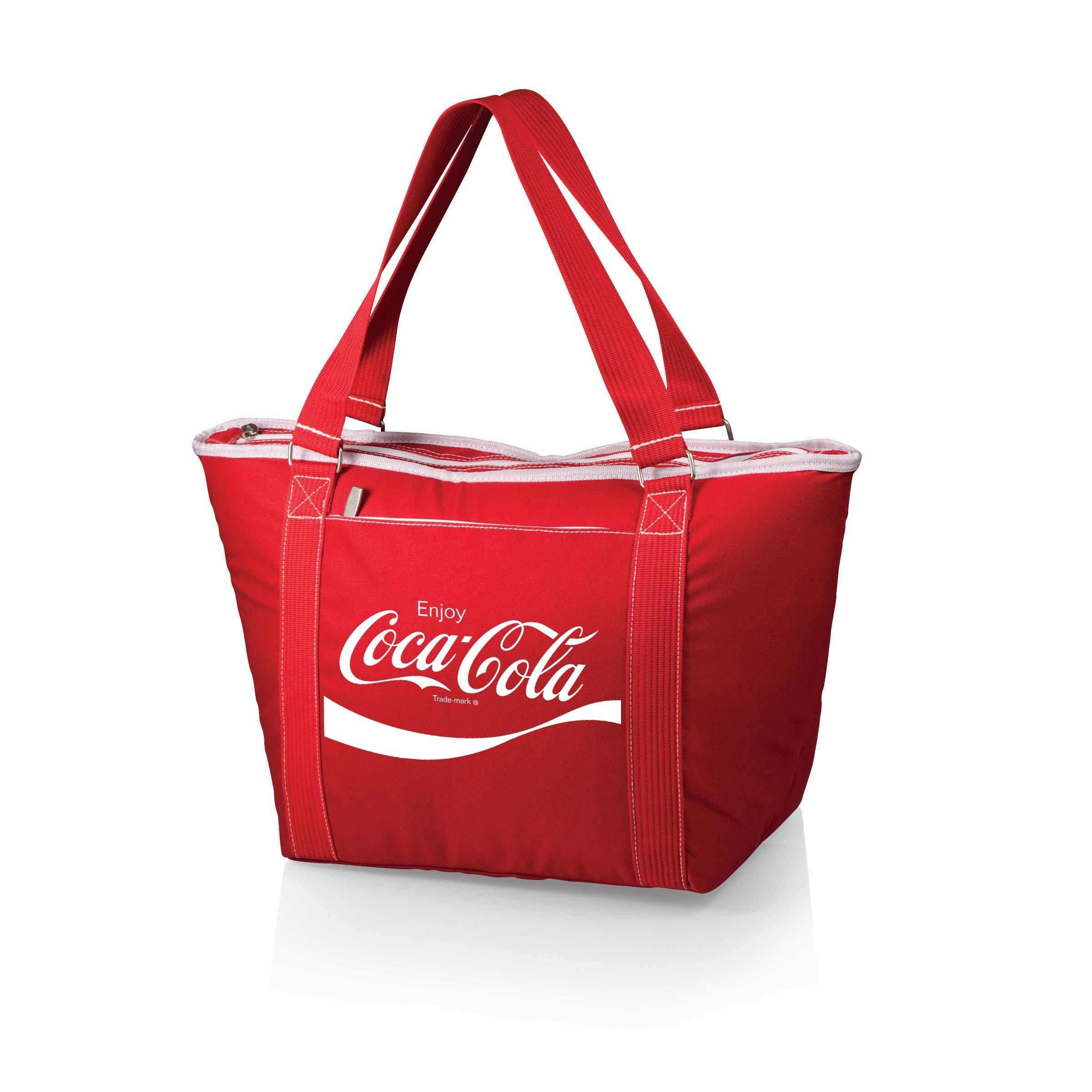 PICNIC TIME PICNIC TIME Coca-Cola Enjoy Coke Topanga Tote Cooler Bag, Soft Cooler Bag, Picnic Cooler, (Red)