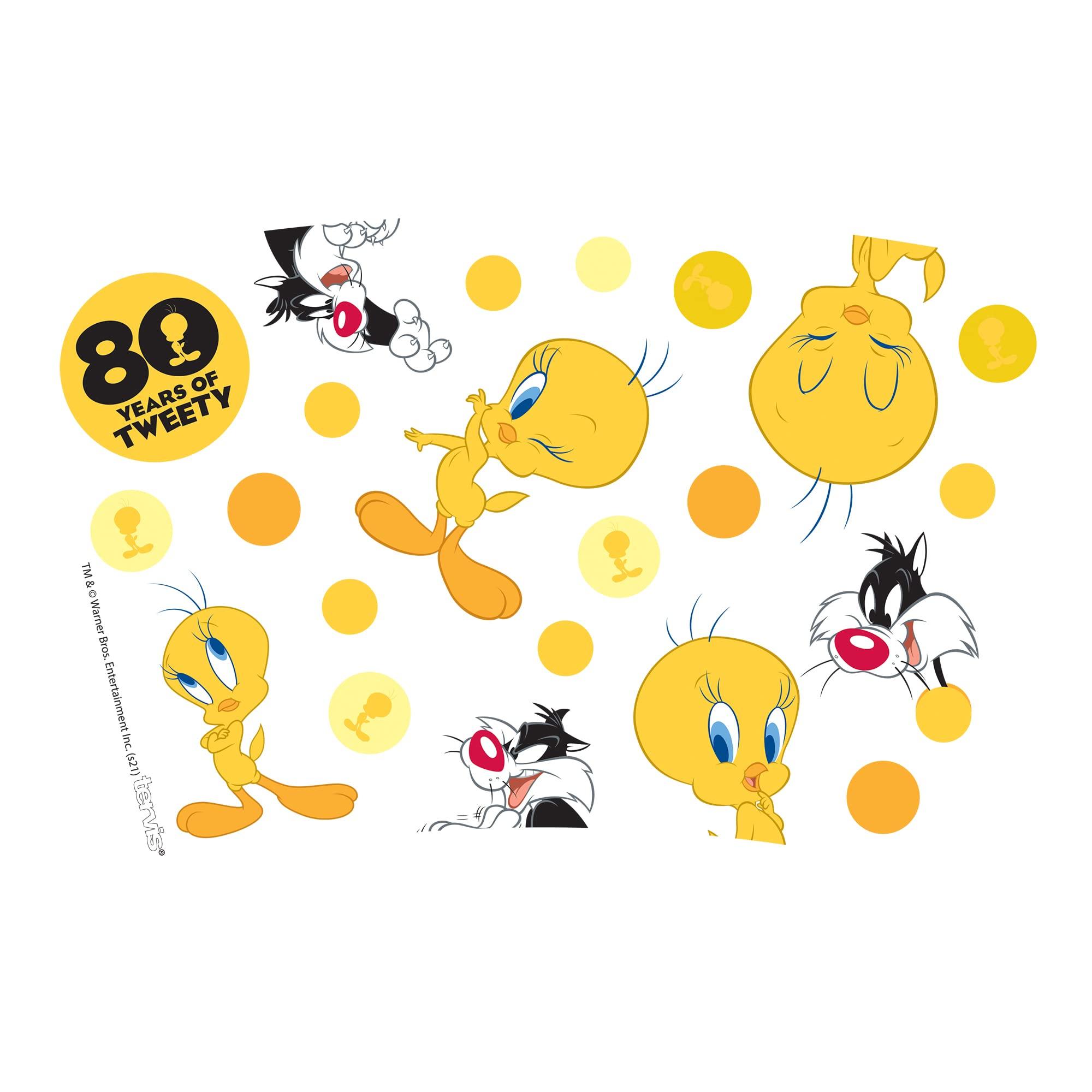Tervis Tervis Warner Brothers Tweety 80th Anniversary Made in USA Double Walled Insulated Tumbler Travel Cup Keeps Drinks Cold & Hot, 16oz, Classic