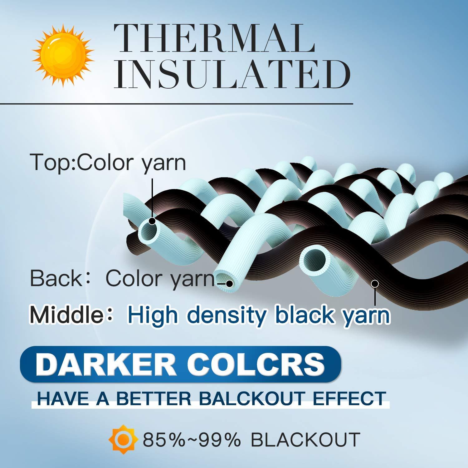 Yakamok Yakamok Mustard Yellow Room Darkening Grommet Window Drapes Thermal Insulated Light Blocking Blackout Curtains for Bedroom(52Wx84L,2 Panels)