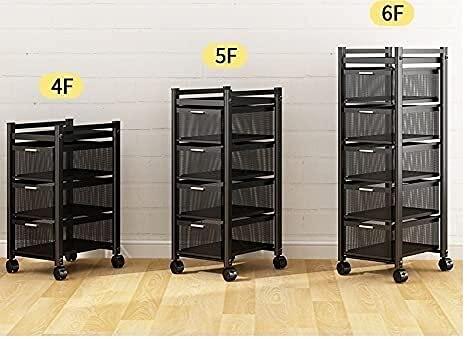 Bsetain Kitchen Storage Rack Vegetable Rack Kitchen Rotating Vegetable Rack, 360 Rotating Shelf, Circular Layered Storage Rack, Floor-Standing Multi-Layer Kitchen Storage Rack, Kitchen Living Room Household