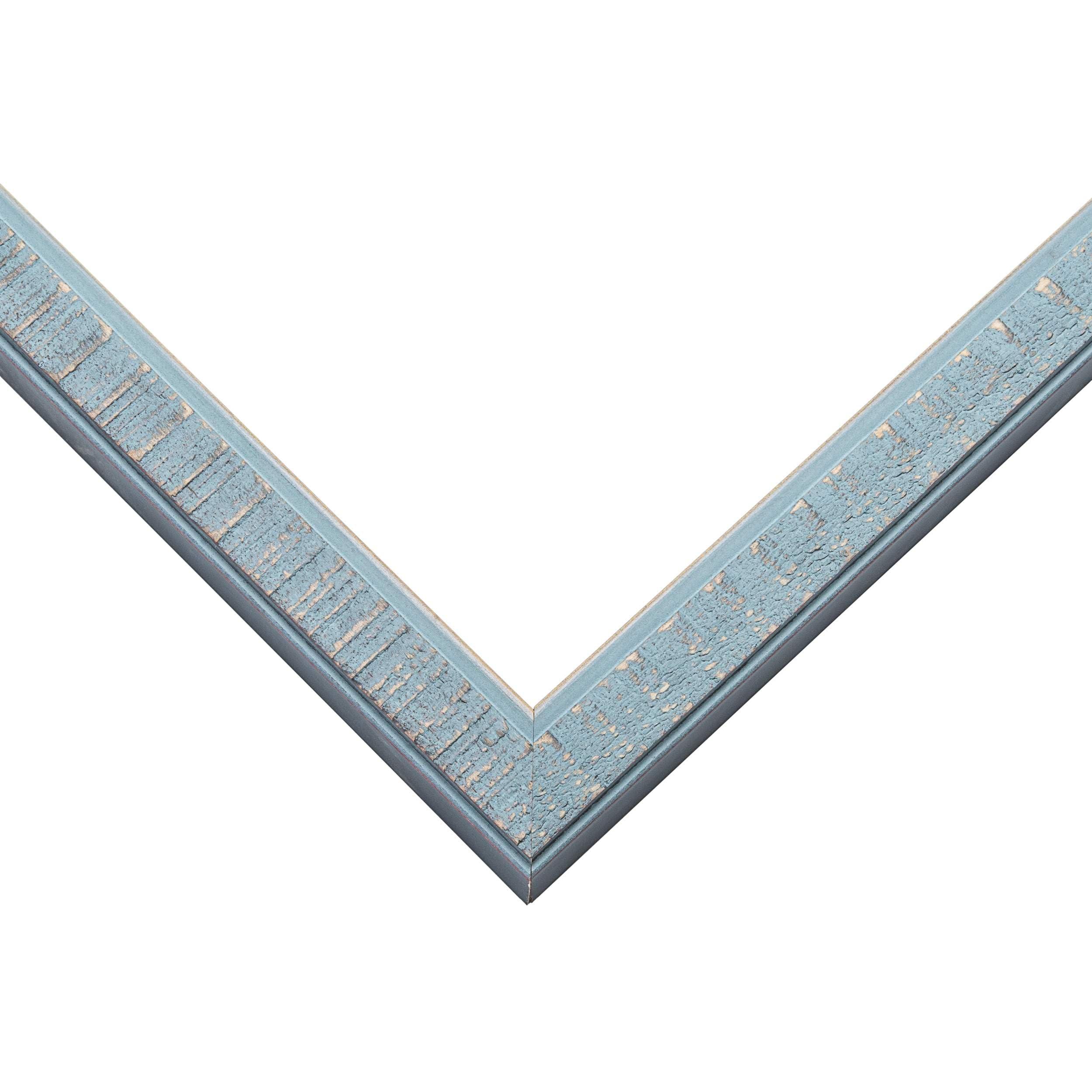 CountryArtHouse 35x27 Frame Blue Picture Frame - Complete Modern Photo Frame Includes UV Acrylic Shatter Guard Front, Acid Free Foam Backing Board, Hanging Hardware Wood Wall Frames for Family Photos - no Mat