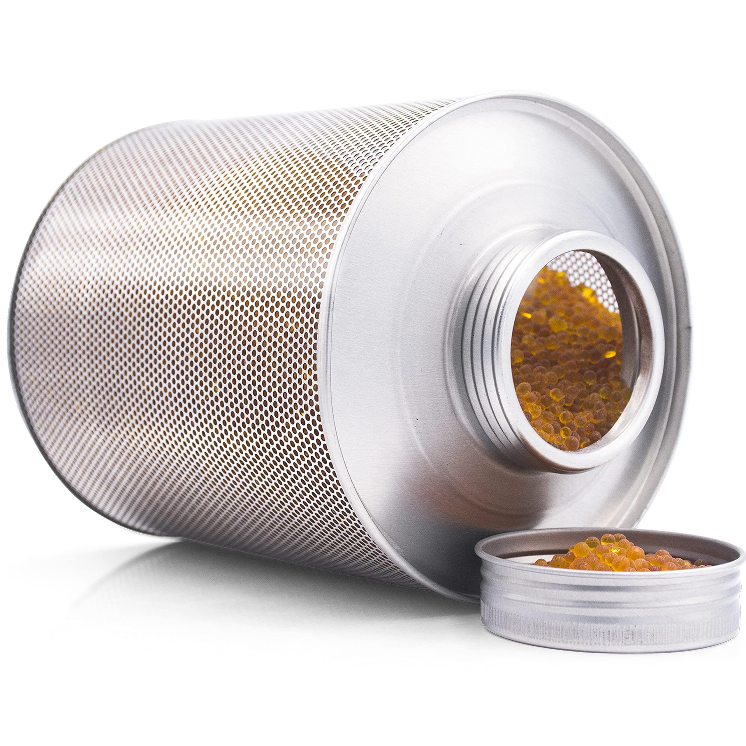 Wisesorb Wisesorb 750 Grams 6pcs Gun Safe Dehumidifier, Reusable Canister Desiccant Dehumidifier, Rechargeable 1.65 Lbs Indicating Silica Gel Orange To Green