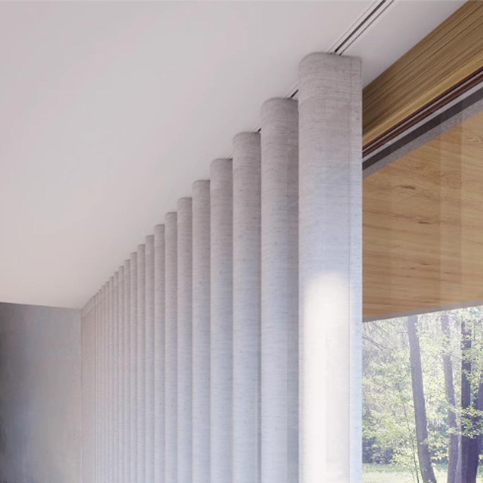 YXXSDP Room Divider Curtains Track, Flexible Cuttable Ceiling Track System/Area Privacy & Partition Bendable Rod, with Mute Rollers, for Homes Hotels Shower Classrooms (Size : 1.5m/4.9ft)