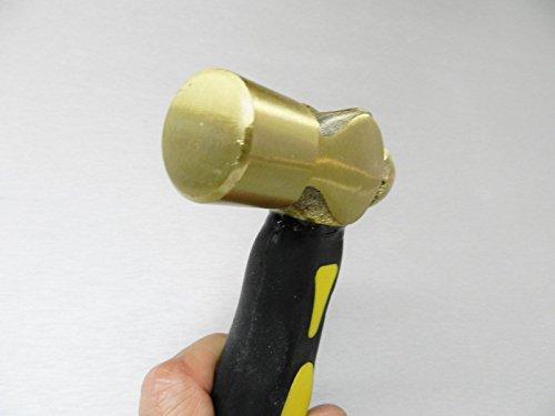 Novel STUBBY BRASS HAMMER ERGONOMIC SHORT HANDLE BALL PEEN MALLET METAL CRAFTS 1 LB (LZ 1.2 FRE)