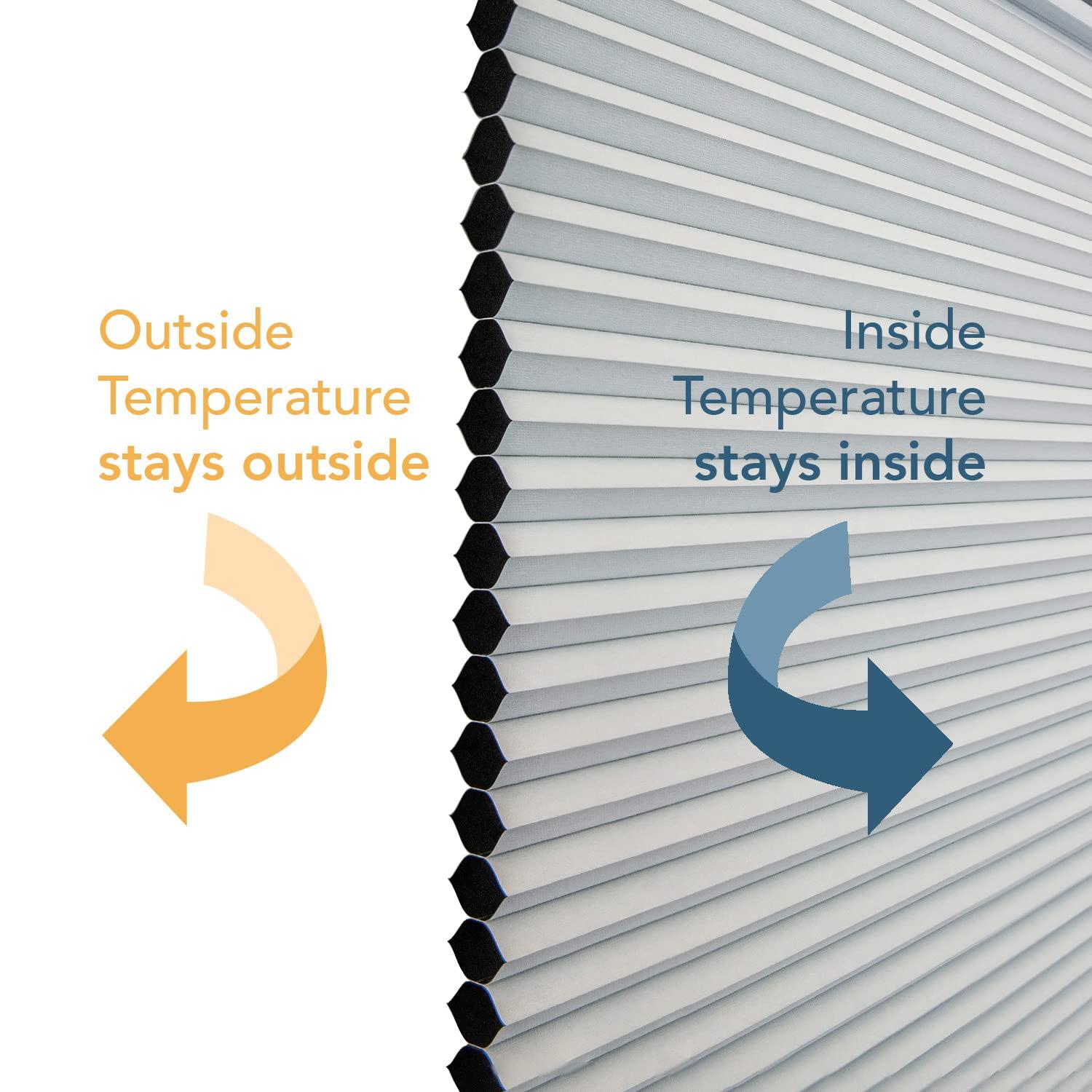 CHICOLOGY CHICOLOGY Cellular Shades, Window Blinds Cordless, Blinds for Windows, Window Shades for Home, Window Coverings, Cellular Blinds, Door Blinds, Evening Snowfall, 50" W X 84" H