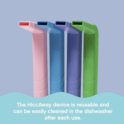 HICCAWAY HiccAway Hiccup Straw - Stops Hiccups Naturally & Fast - As Seen On Shark Tank - Clinically Proven Relief for All Ages, Children & Adults - Safe, Lightweight, & Reusable (HiccAway VERI PERI) 1 Pack