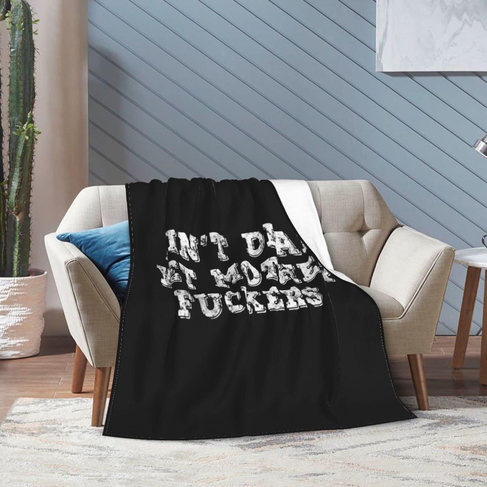 CAJUCA Ain\'t Dead Yet Mother Fuckers Fleece Blanket Super Soft and All Season Warm,Winter Thermal Blanket, Blanket for Sofas 40\"X30\"
