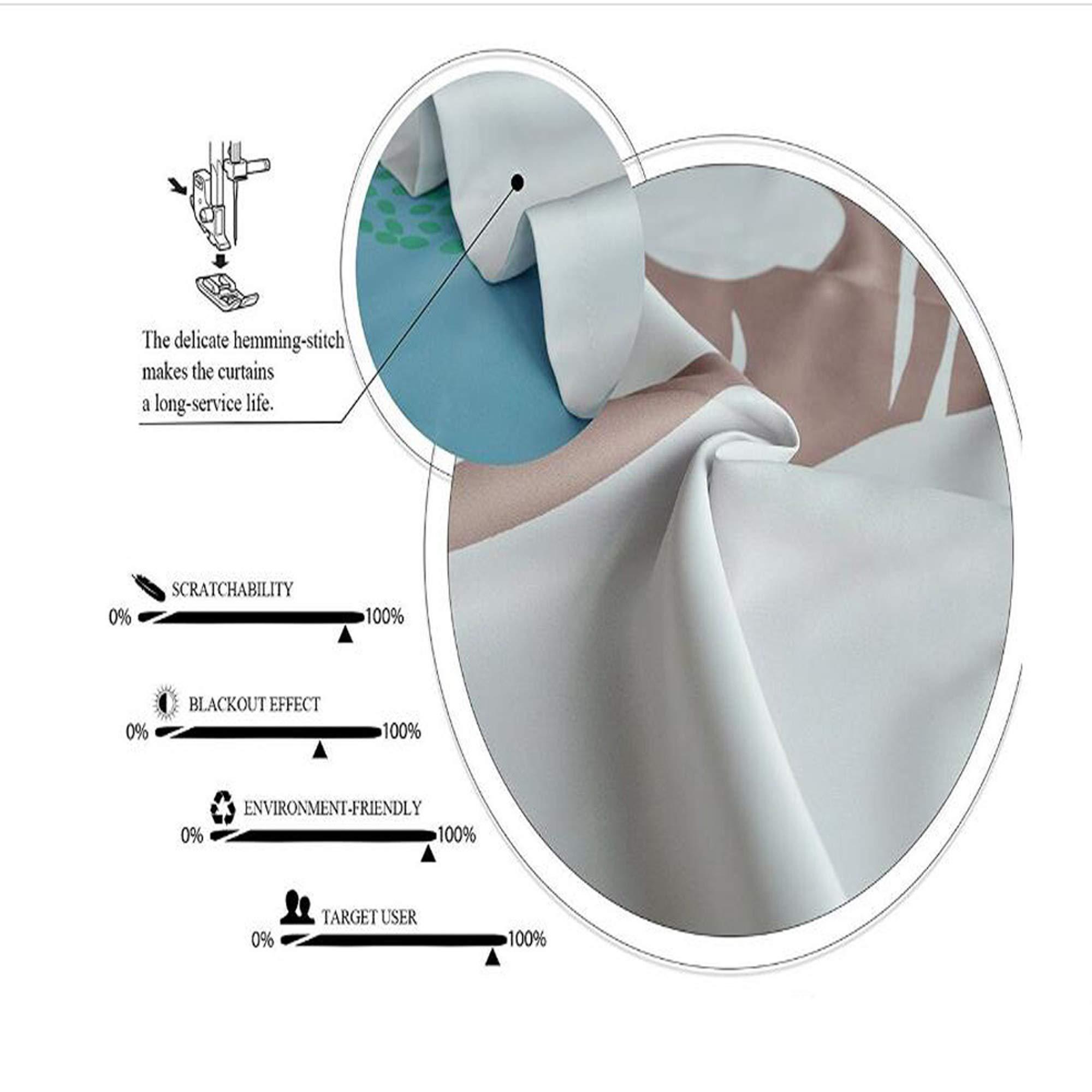 ZXAWT ZXAWT Custom Design Curtains/Grommet Top Blackout Curtains/Thermal Insulated Curtain for Bedroom and Kitchen-Set of 2 Panels(Oil Paintings of Pink and Purple Flowers 63" W*63" L)