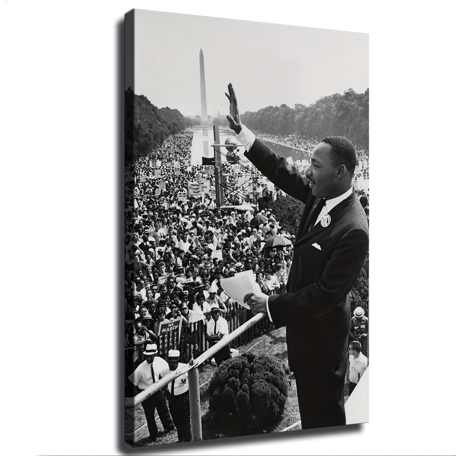 Generic Black and White Posters Dr Martin Luther King Jr MLK Civil Rights March on Selma Canvas Art Poster and Wall Art Picture Print Modern Family Bedroom Decor (Unframed 1218inch)