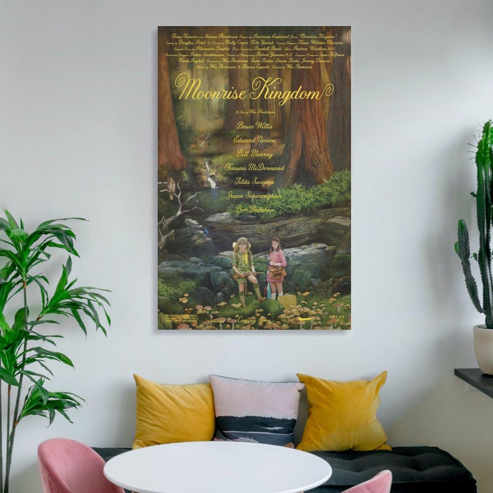 shengkuo Aesthetic Posters Moonrise Kingdom Movie Posters Cool Artwork Wall Art Home Decor Posters Gift Ideas Canvas Art Poster And Wall Art Picture Print Modern Family Bedroom Decor Posters 20x30inch(50x75cm)