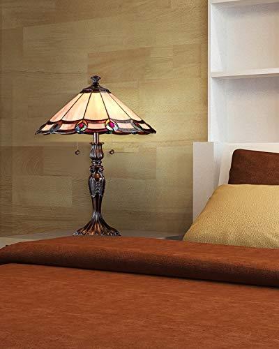 Dale Tiffany Lamps Dale Tiffany TT101081J Aldridge Peacock Table Lamp, Antique Bronze