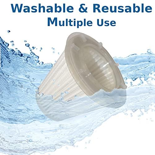 HQRP HQRP 4-Pack Washable & Reusable Filters compatible with Black & Decker CHV1400 / CHV1600 Cyclonic Action Handheld Vacuum Hand Vac