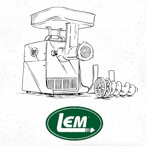 LEM LEM Products BigBite #8 Meat Grinder, 0.50 HP Stainless Steel Electric Meat Grinder Machine, Ideal for Regular Use