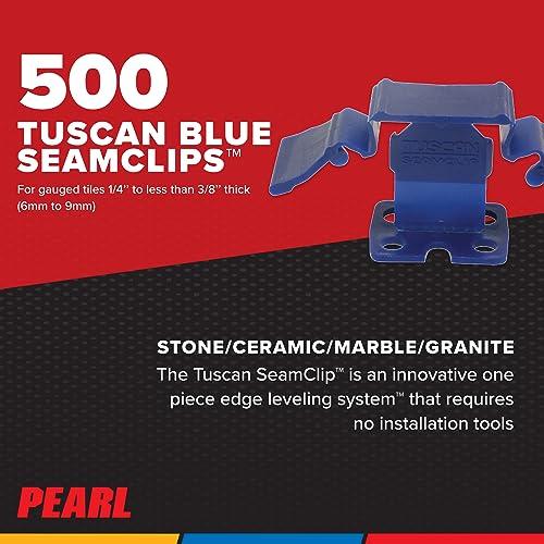 Tuscan Pearl Tuscan Seamclip Truspace Blue 1/4\" - 3/8\" Tiles, Box of 500