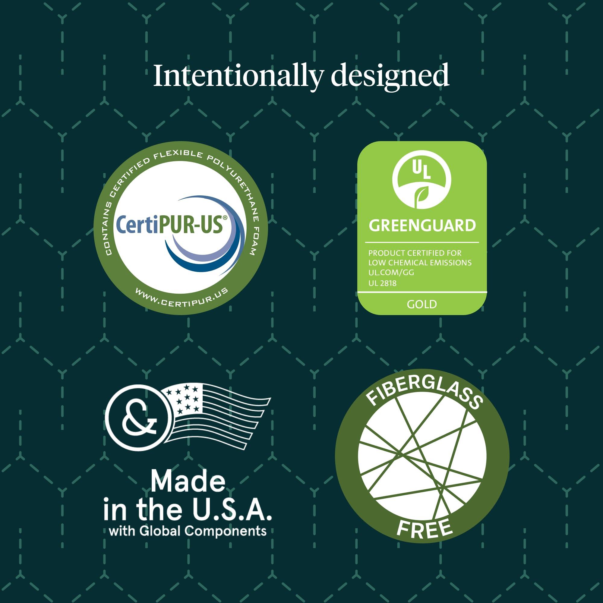 Tuft & Needle Tuft & Needle Kin Medium Plush 12\" Twin Adaptive Foam Mattress in a Box, Cooling Gel, Pressure Relief, Durable Support, 100 Night Trial, Fiberglass Free, CertiPUR-US, 10-Year Limited Warranty