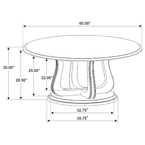 Coaster Home Furnishings Coaster Home Furnishings Trofello 5-Piece Round Dining Set White Washed