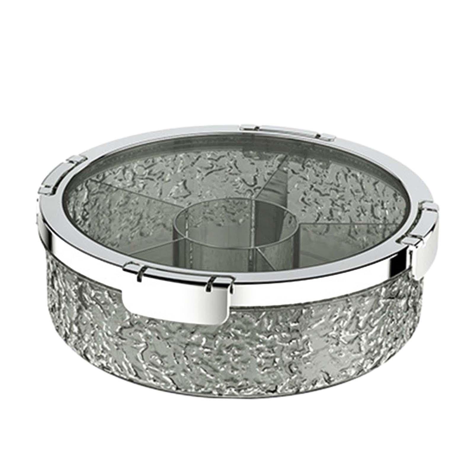 Generic Generic Divided Serving Tray with Lid, Nut and Candy Serving Tray, Party Appetizer Platter, Gray Argent, 285mmx95mm