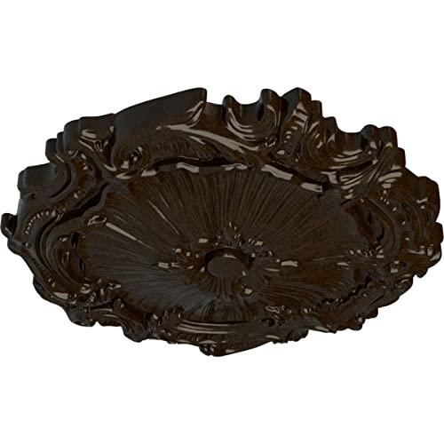 Ekena Millwork Ekena Millwork CM16PLBZS Plymouth Ceiling Medallion, 16 3/4\"OD x 1 3/8\"P (Fits Canopies up to 1 5/8\"), Hand-Painted Bronze