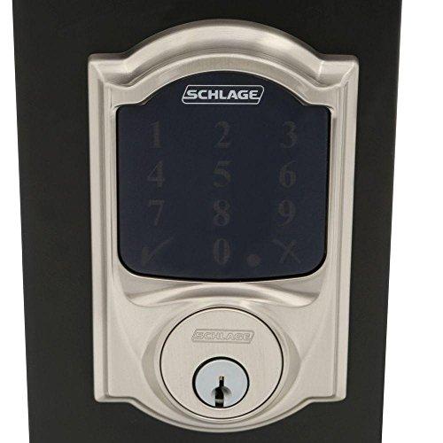 SCHLAGE Schlage Lock Company Connect Camelot Satin Nickel Touchscreen Deadbolt with Alarm