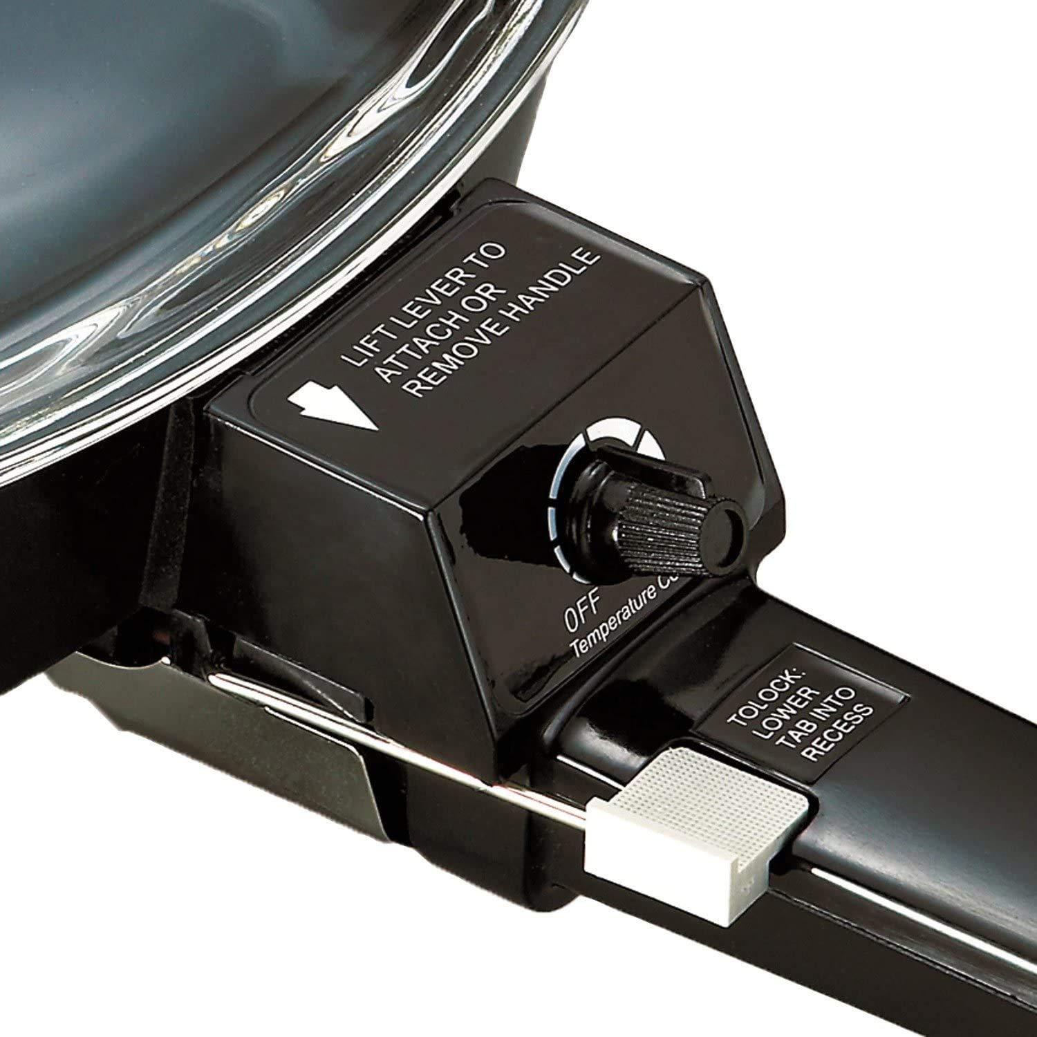 Brentwood Brentwood SK-45 6\" Non-Stick Electric Skillet with Glass Lid, Black, 7.7\"D x 9\"W x 6.6\"H