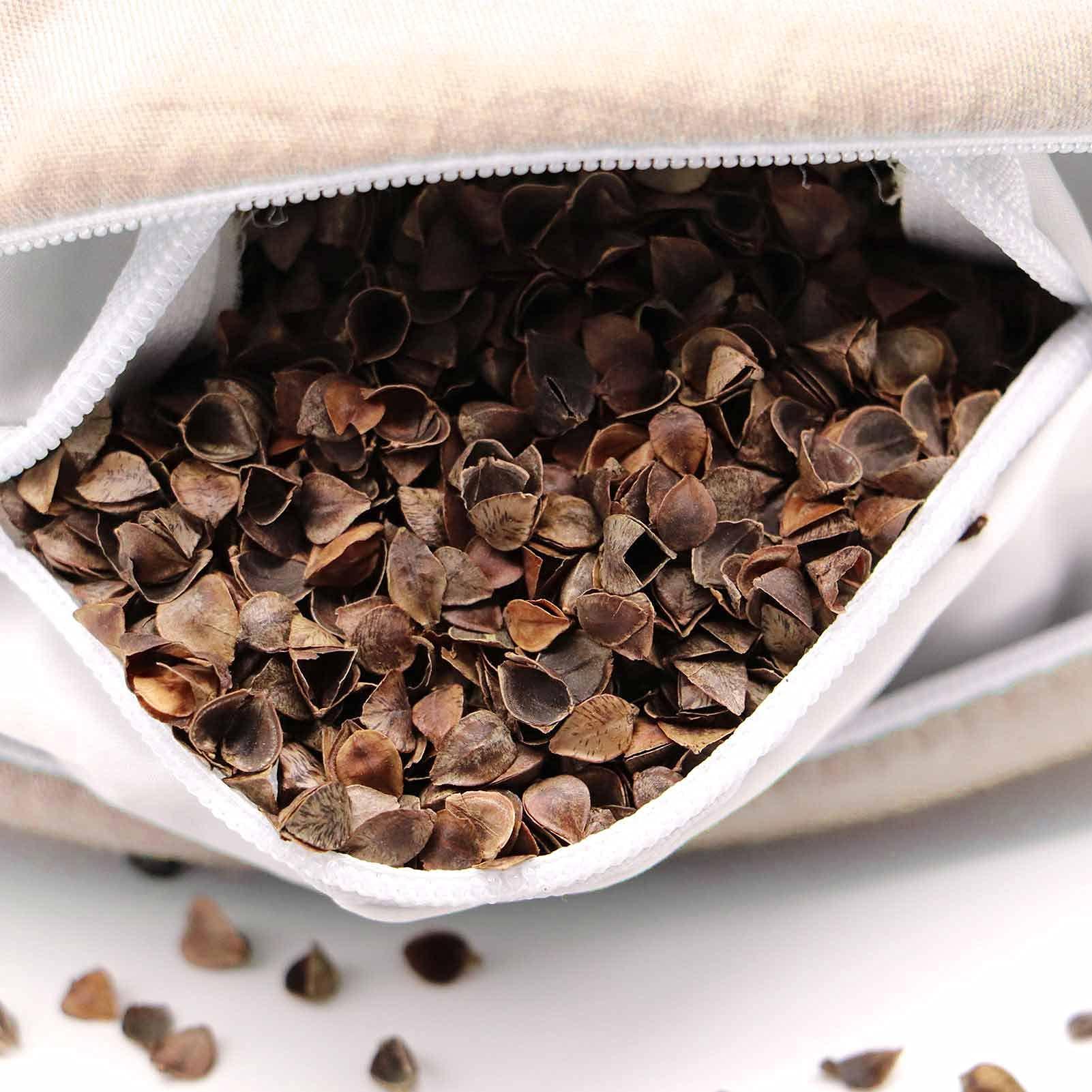 Edomi Edomi Buckwheat Neck Pillow for Sleeping U Shaped Pillow Cooling Travel Head Support Pillow for Side Sleepers Buckwheat Hulls Concealed Zipper (12x12 inch,Macaron Light-Tan)