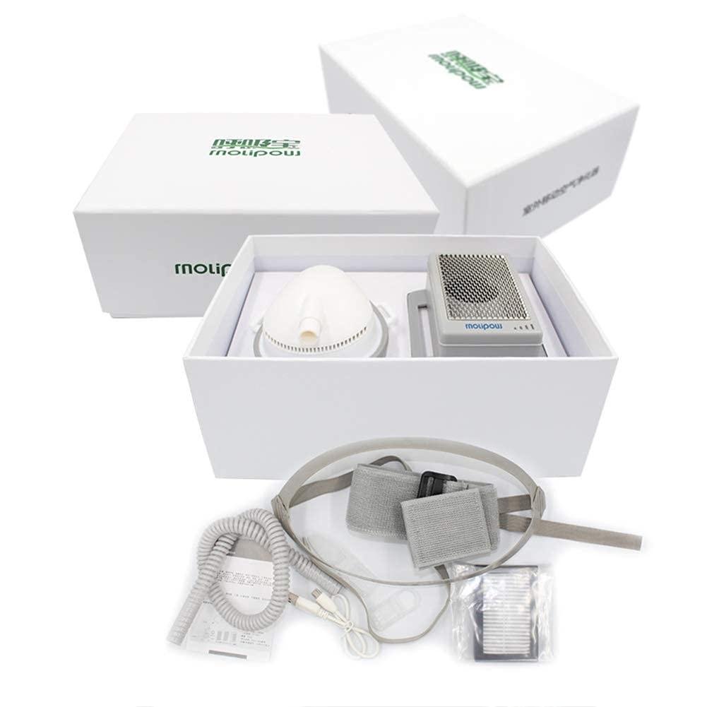 N\W Personal Wearable Electrical Air Purifying Mask with Fan HEPA Filter, air purifying mask powered air purifying respirator, Molipow